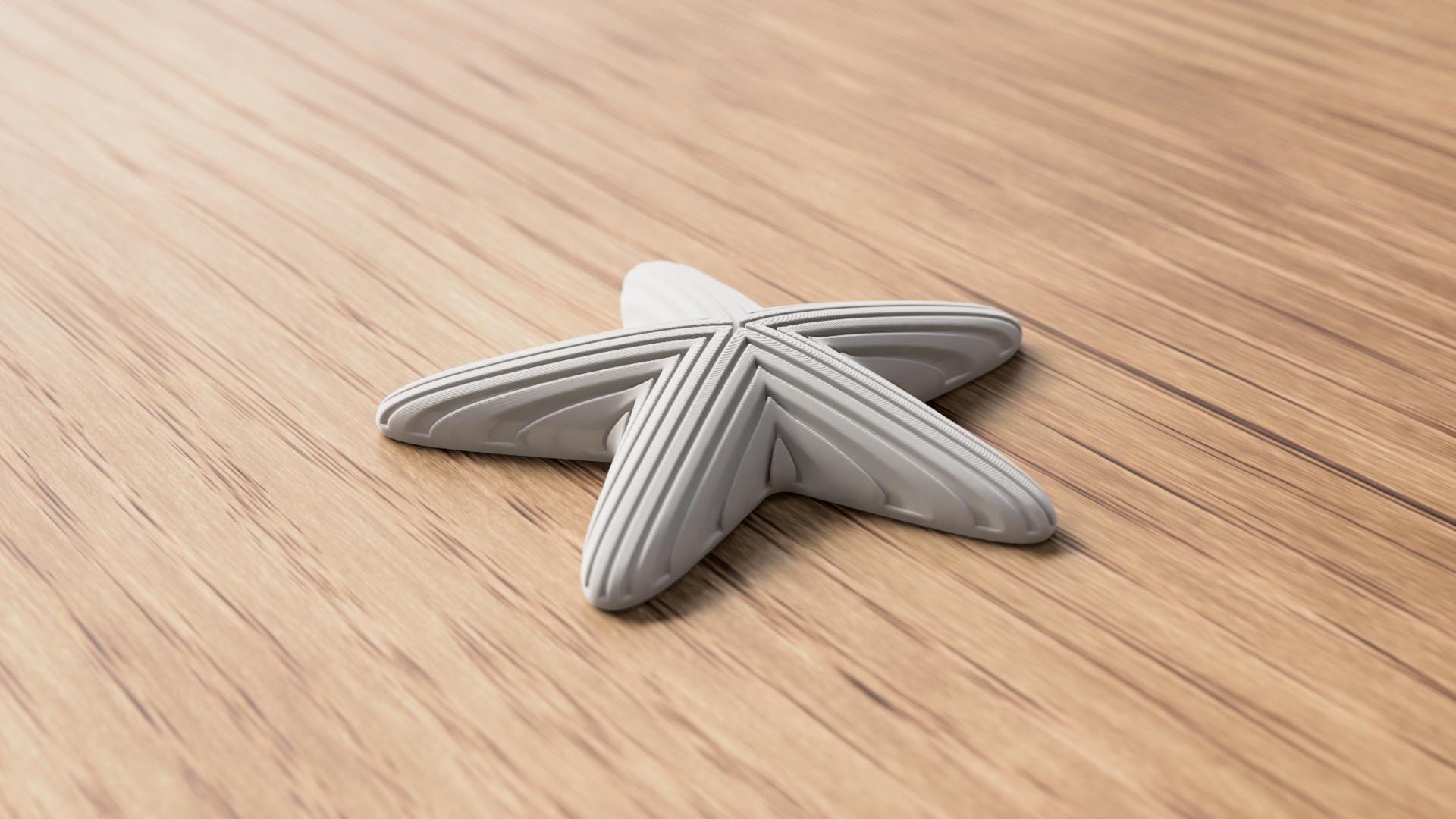 Japandi Starfish Ornament, Minimalist Coastal Shelf Decor, 3D Printed Sea Star Figurine