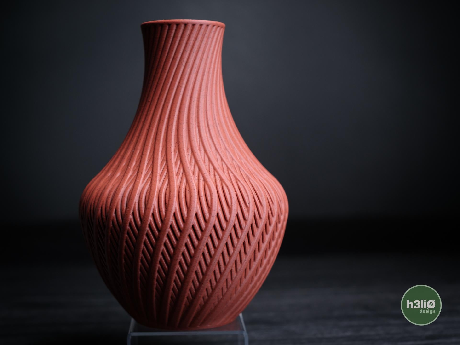 Spiral Vase, Minimalist Woven Texture Flower Vase, 3D Printed Vase