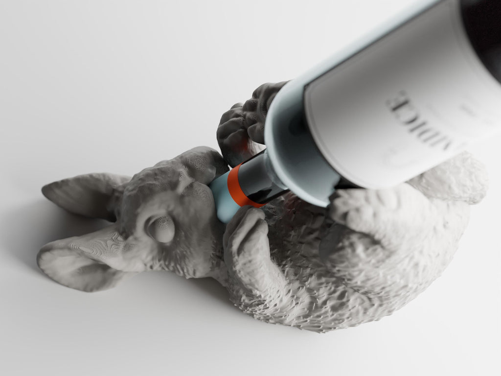 Bunny Wine Holder | 3D Printed Bottle Rack | Gift for Wine Lovers | Bar Decor