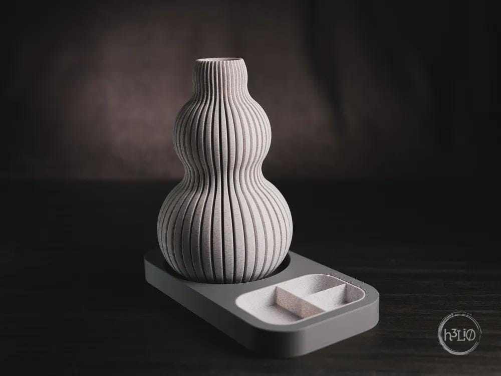 Nimbus Vase, 3D Printed Decor, Minimalist Home Accent, Japandi Style ,Statement Gift