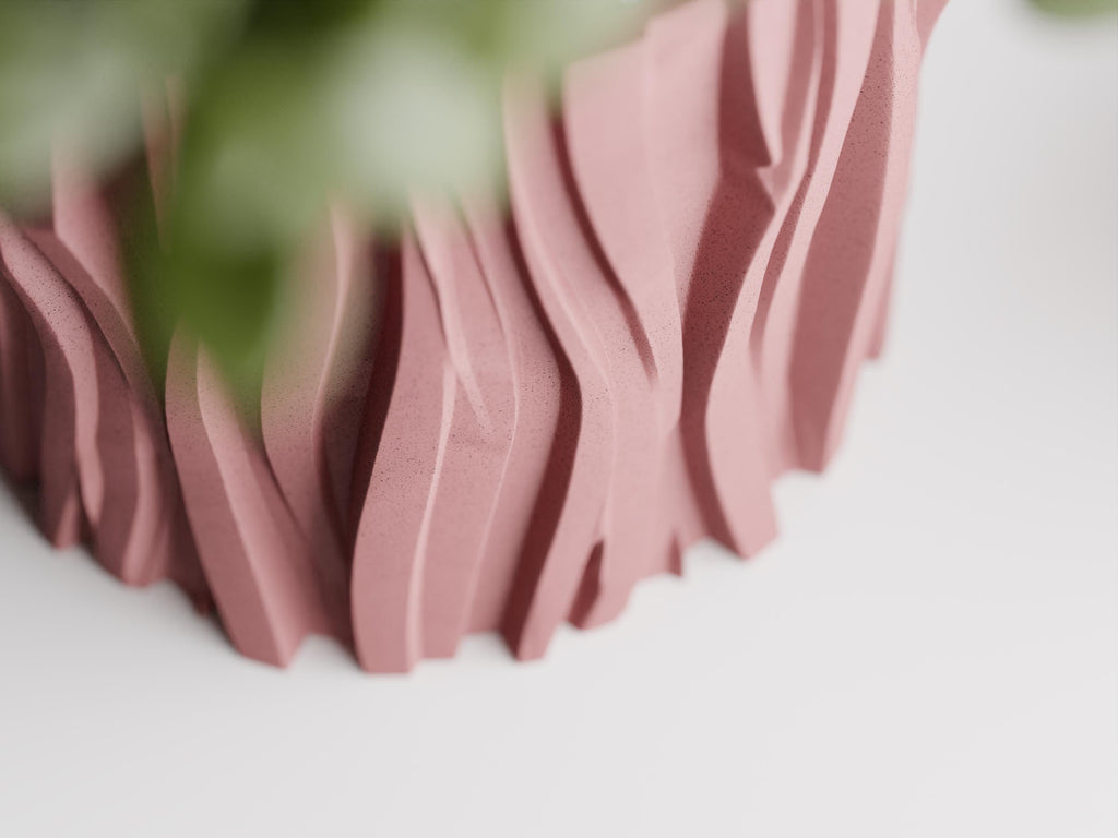 Wavy Plant Pot | Modern 3D Printed Planter | Minimalist Indoor Planter | Home Decor Gift