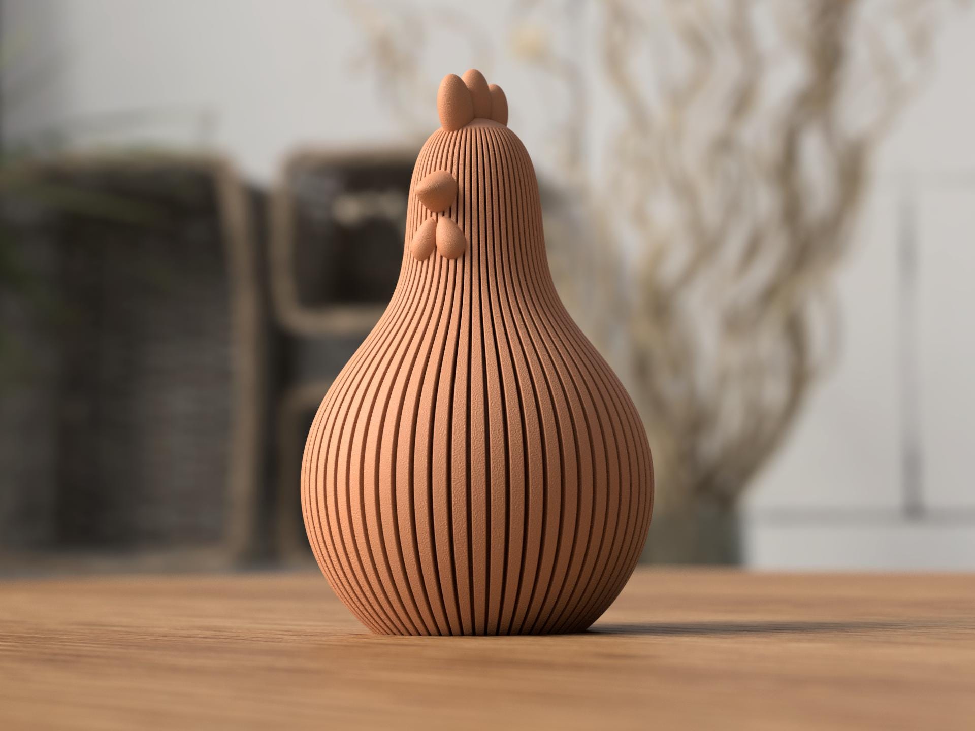 Easter Chicken | Scandinavian Farmhouse Decor | 3D Printed Gift