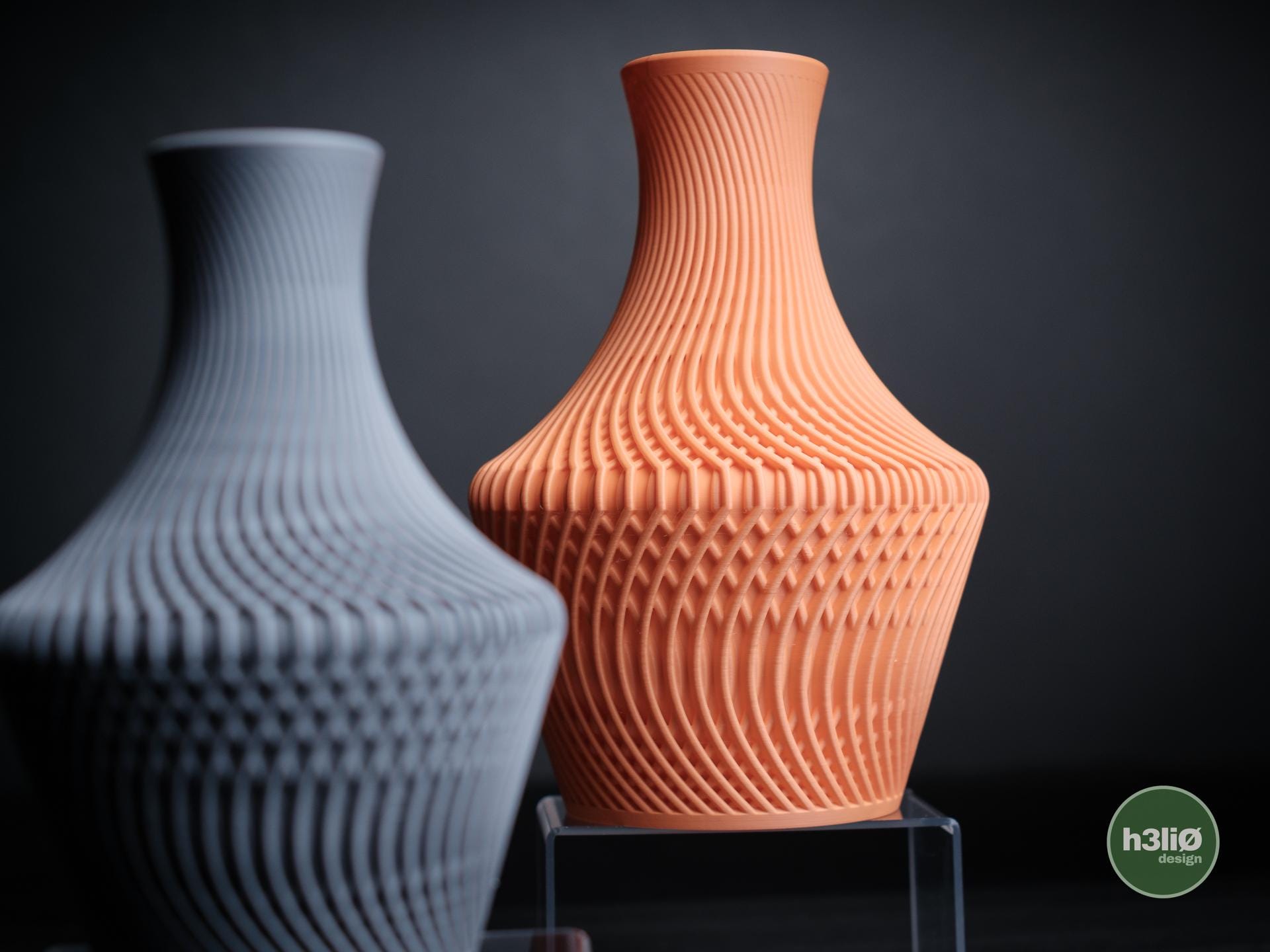 Lucid 3D Printed Vase, Minimalist Geometric Decor, Scandi Style Flower Holder