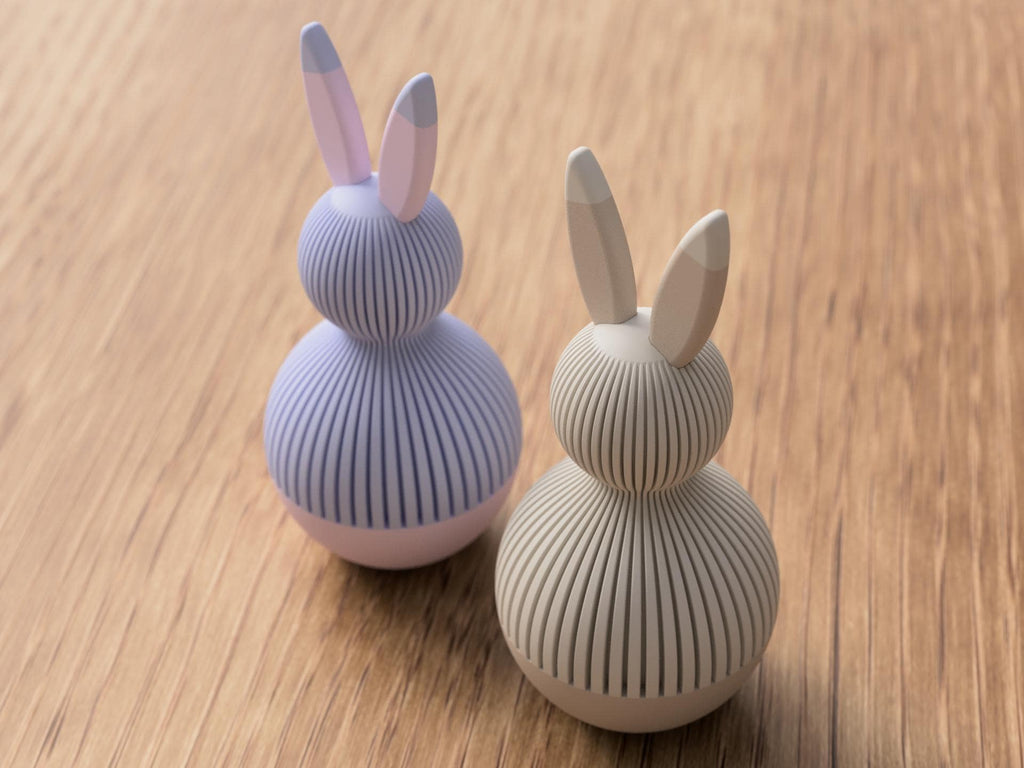 Japandi Ribbed Easter Egg – Modern Scandinavian Bunny Decor