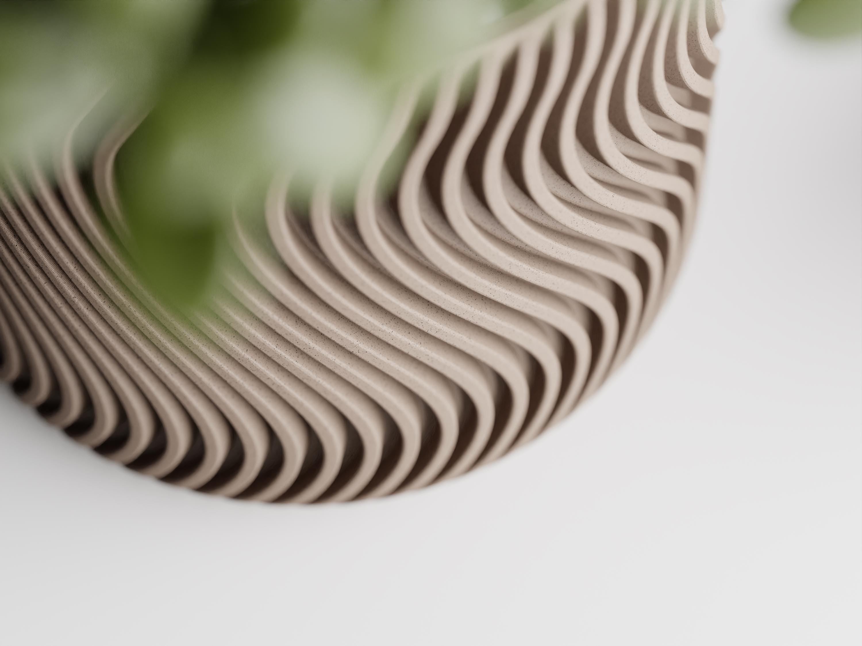 Planter with Wave Texture | Minimalist Indoor Planter | Succulent Pot | Home Decor Gift