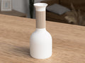 Two Tone Japandi Vase, Textured Ribbed 3D Printed Bud Vase, Minimalist Decor