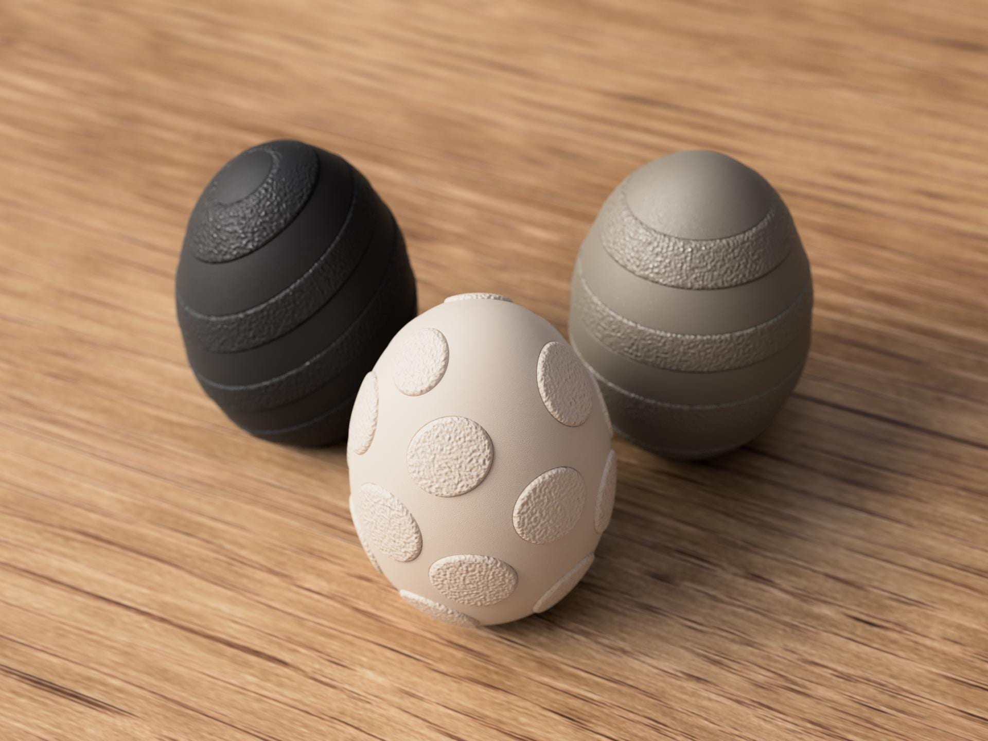 Textured Scandinavian Spring Decor | 3D Printed Easter Egg