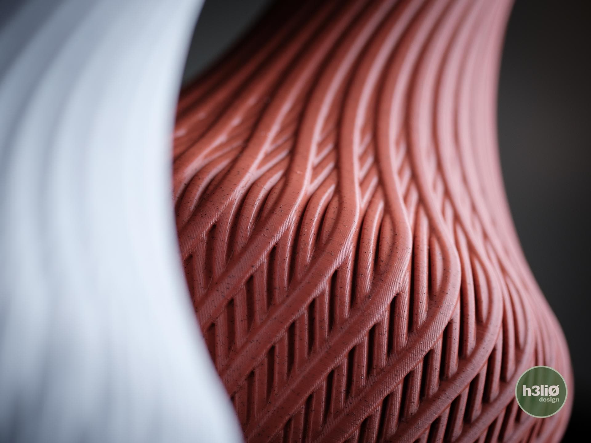 Spiral Vase, Minimalist Woven Texture Flower Vase, 3D Printed Vase
