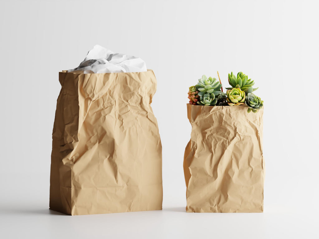 Crumpled Paper Bag Planter | Modern Sculptural 3D Printed Pot for Succulents