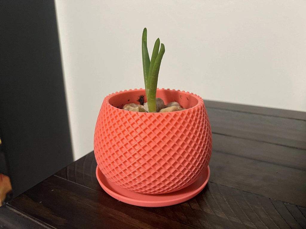 Modern Ribbed Plant Pot
