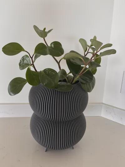 3D Printed Ribbed Planter With Legs, Bubble Succulent Pot, Modern Minimalist Flower Pot, Scandinavian Indoor Plant Pot, Boho Shelf Decor