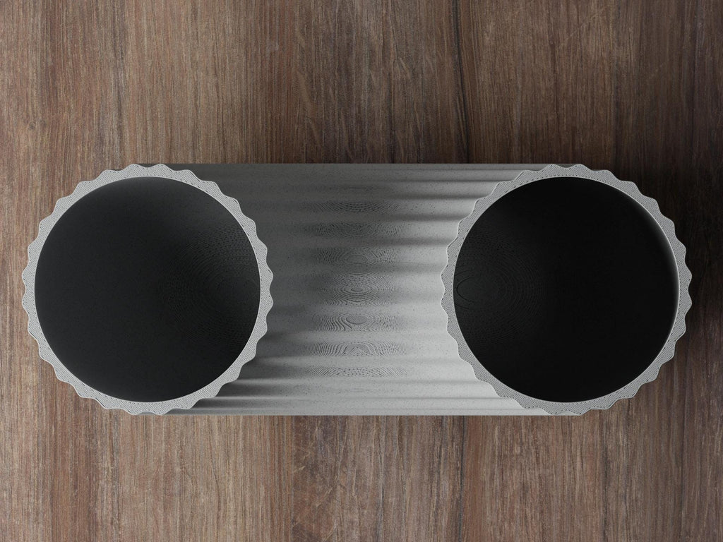 Modern U Shape Vase | Minimalist Ribbed Vase | Contemporary Home Decor