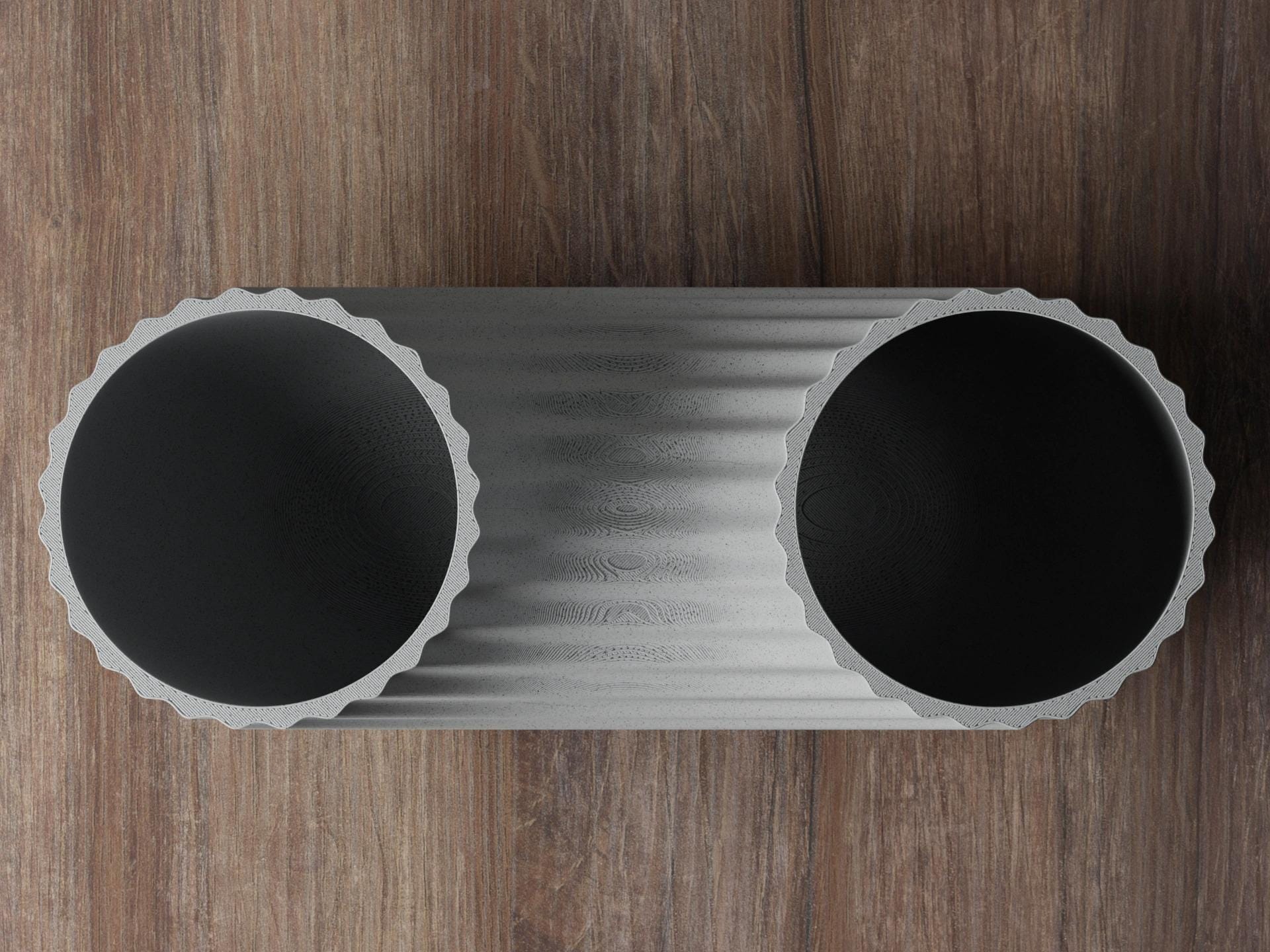Modern U Shape Vase | Minimalist Ribbed Vase | Contemporary Home Decor