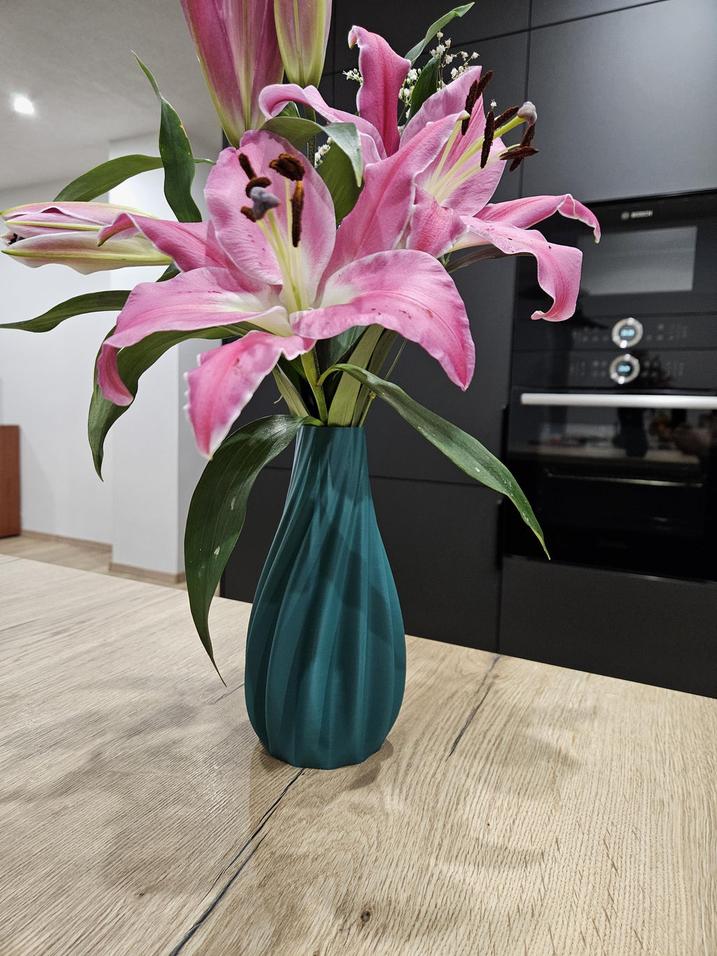 Minimalist 3D Printed Vase, Decorative Flower Vase, Scandinavian Home Decor