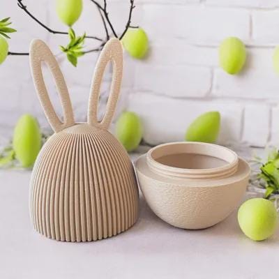 Easter Eggs Container, Bunny Ear Storage Box, Minimalist Egg Holder, 3D Printed Easter Gift