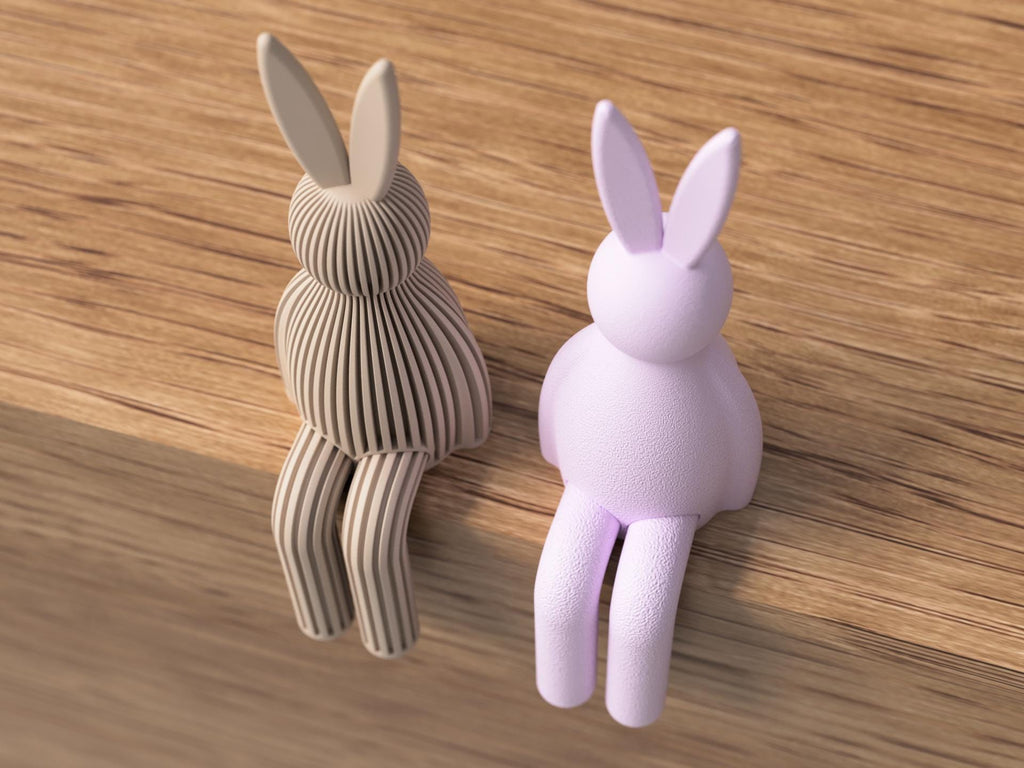 Minimalist Easter Bunny Shelf Decor – Modern Spring Rabbit