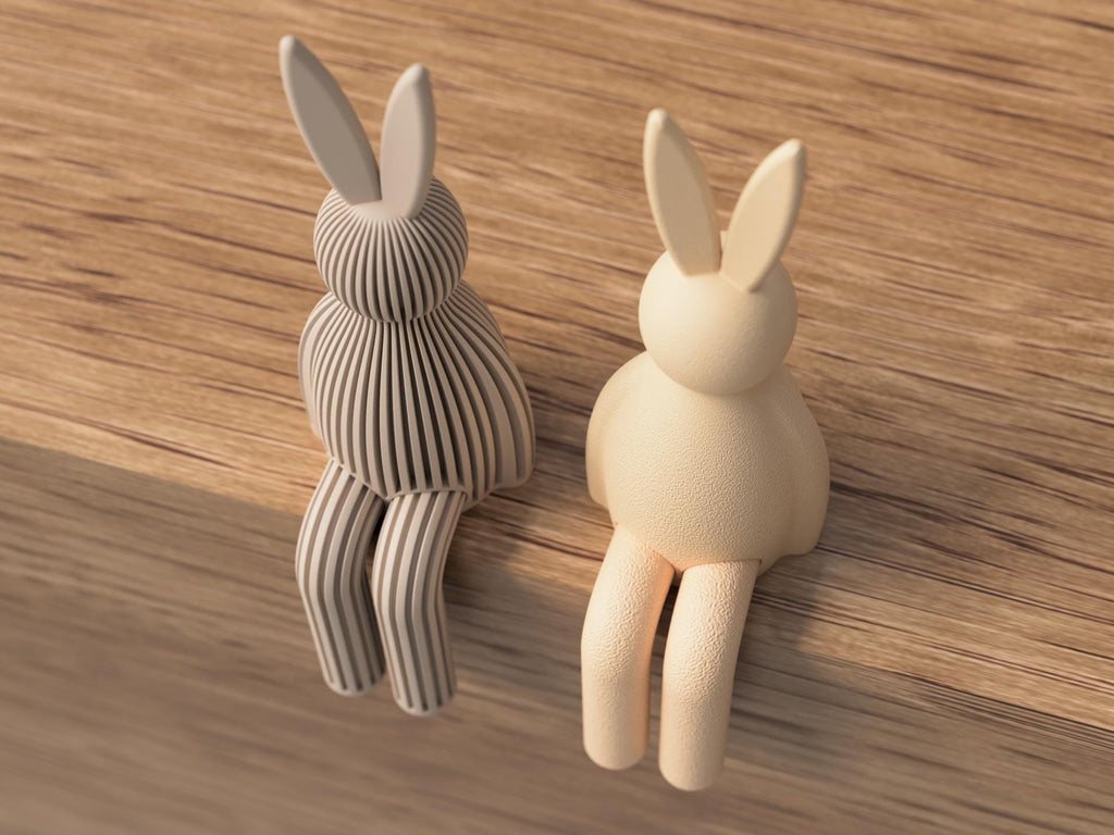 Minimalist Easter Bunny Shelf Decor – Modern Spring Rabbit