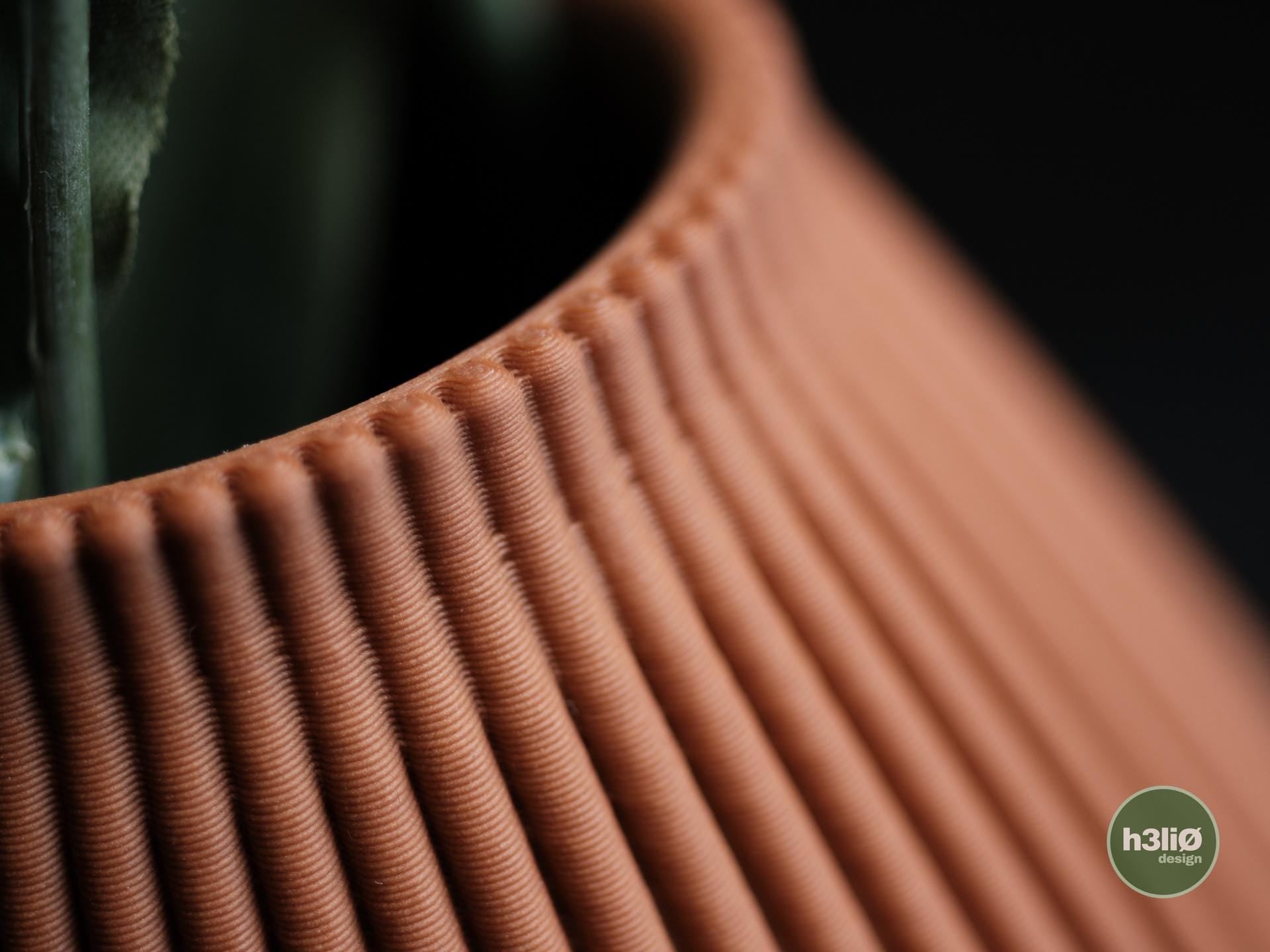 Solstice Ribbed 3D Printed Vase - Modern Boho Home Decor - Minimalist Flower Vessel