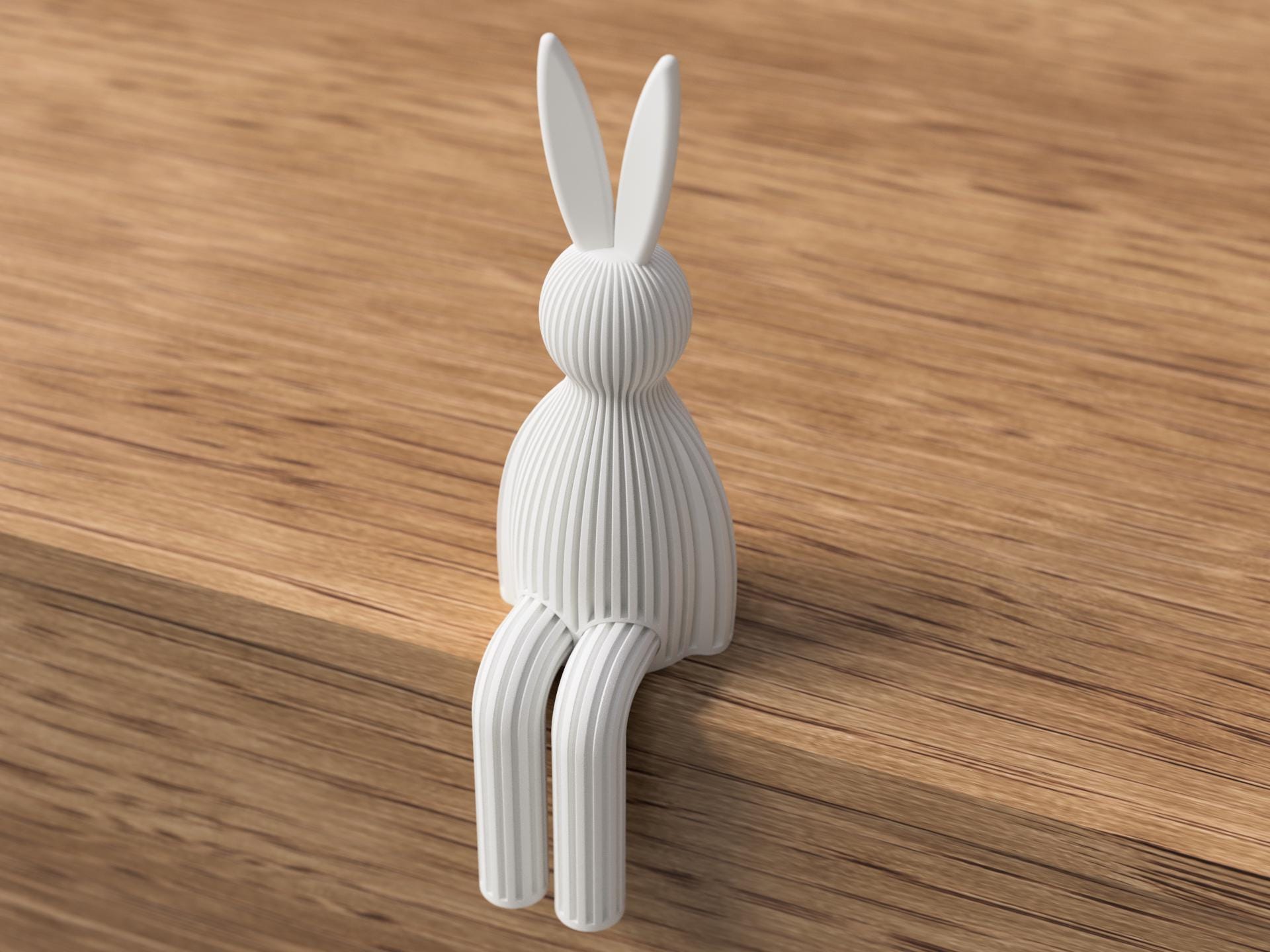 Minimalist Easter Bunny Shelf Decor – Modern Spring Rabbit
