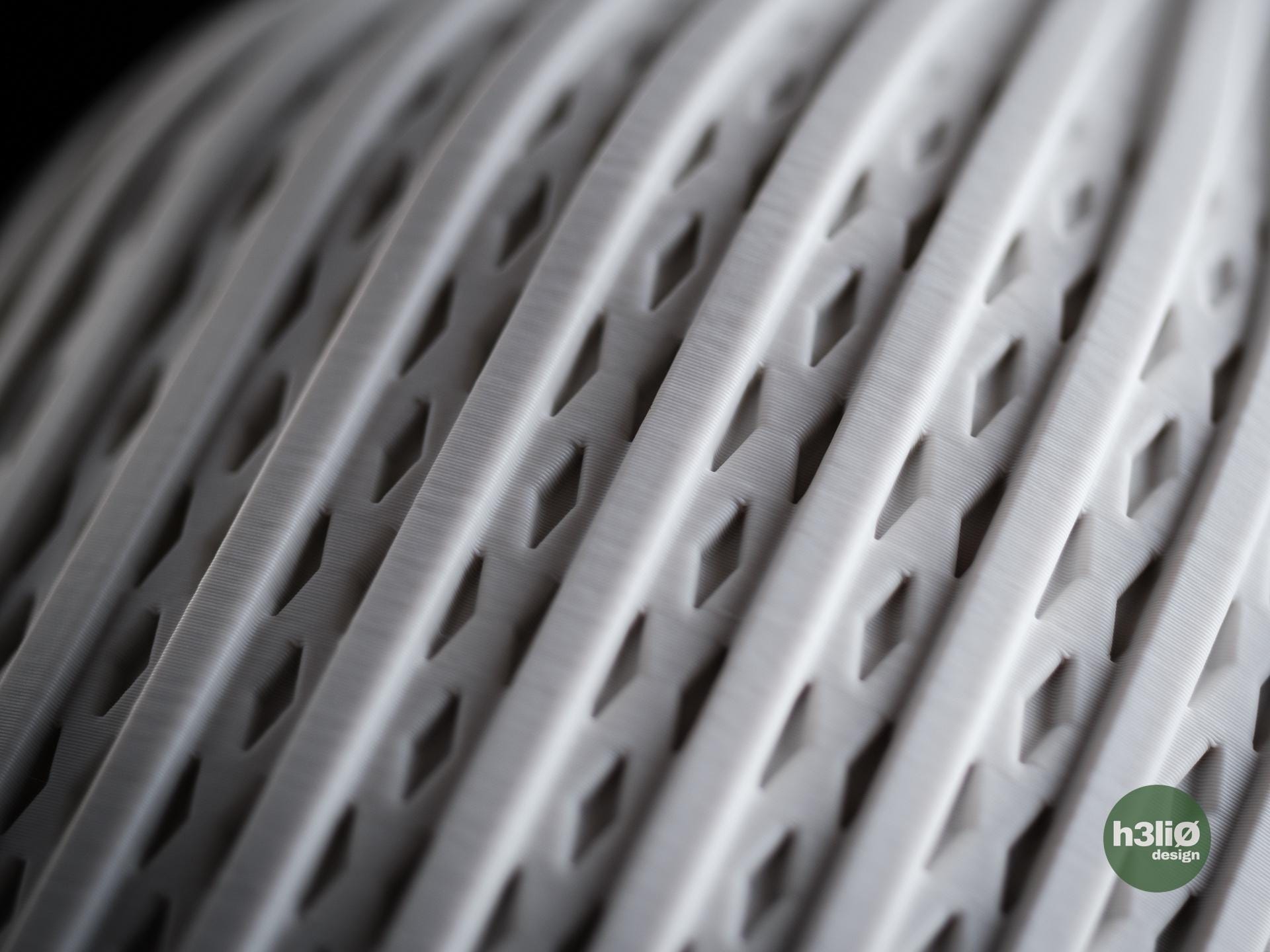 Porto Vase, Ribbed Geometric Architectural Decor, 3D Printed Matte Flower Vase