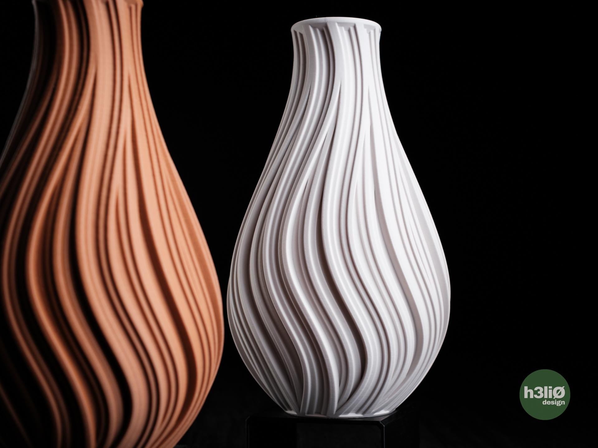 Odemira Vase, Sculptural Ripple Vase, Minimalist Home Decor, Contemporary Flower Vasel for Dry Flowers