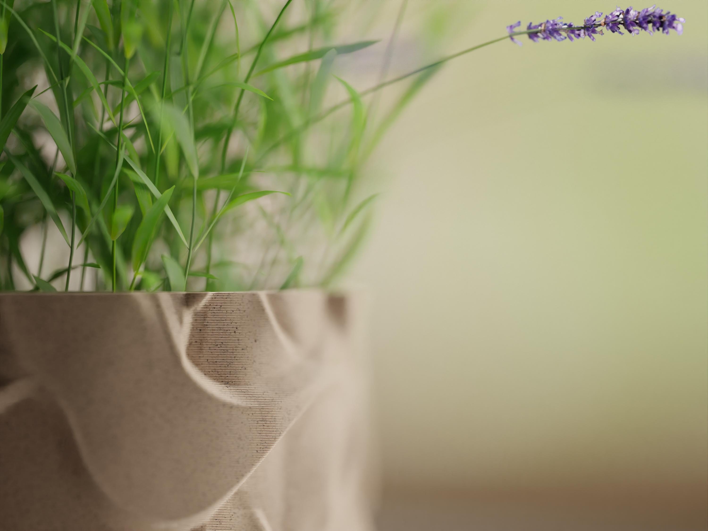 Textured Planter Pot | Modern Plant Pot | 3D Printed Home Decor Gift
