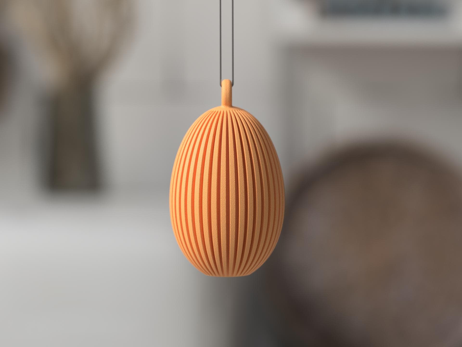 Easter Egg Ornament | Modern Minimal Spring Decor | with or without Bunny Ears