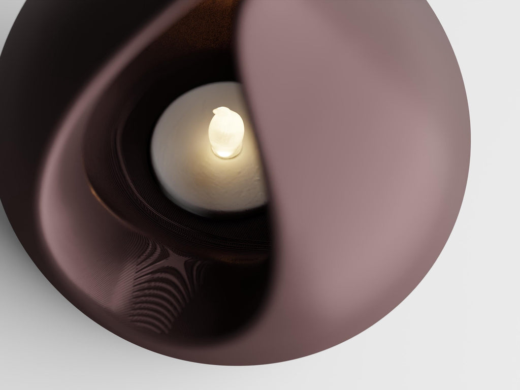 Pyrra Tealight Holder, Modern Flame Sculpture, LED Candle Holder, Contemporary Home Decor