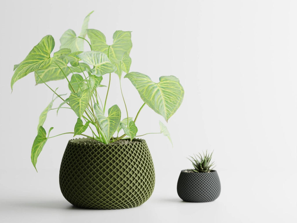 Modern Ribbed Plant Pot