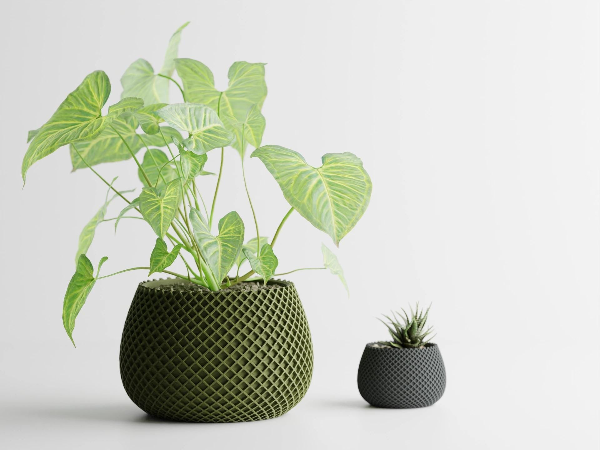 Modern Ribbed Plant Pot