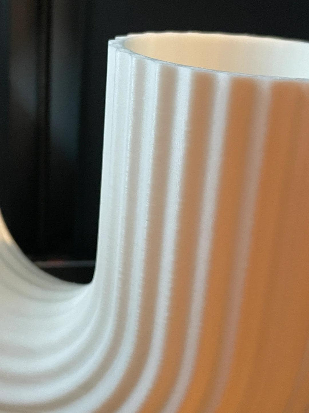 Modern U Shape Vase | Minimalist Ribbed Vase | Contemporary Home Decor