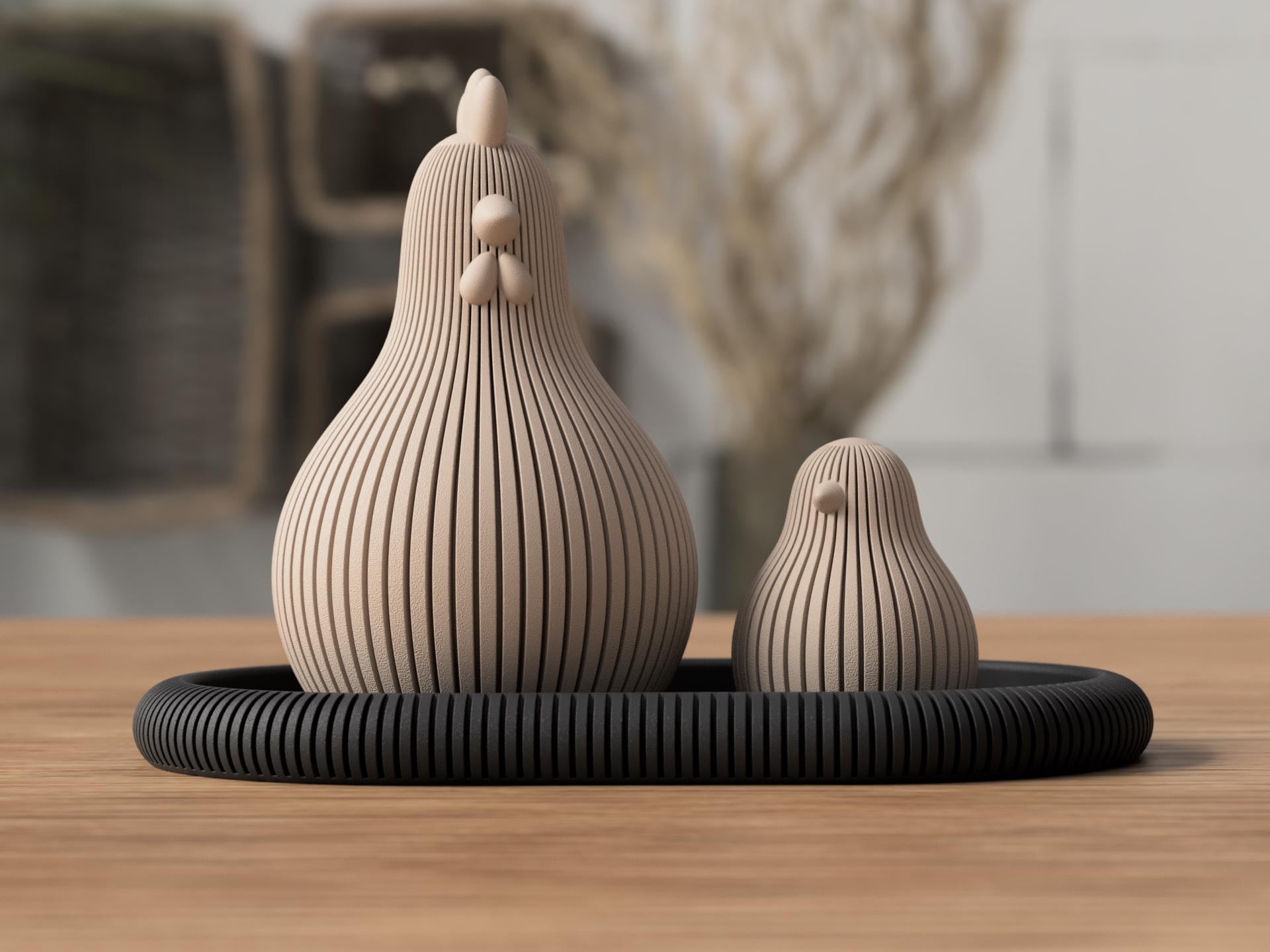 Decorative Tray - Minimalist Ribbed Oval Catchall - Scandinavian Home Decor