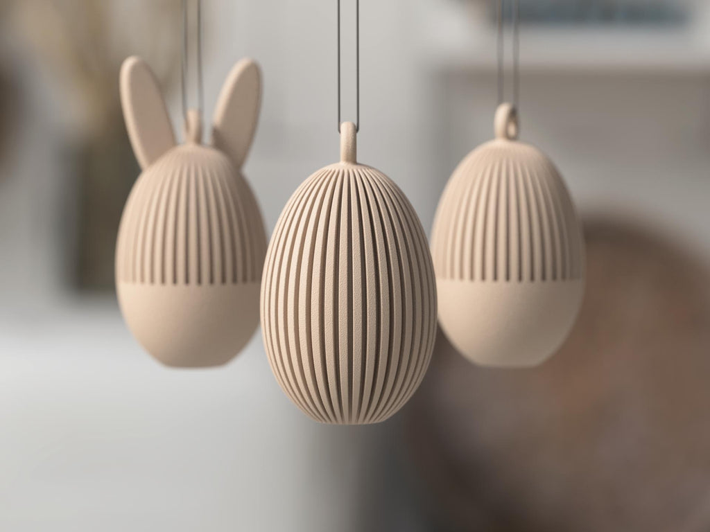 Easter Egg Ornament | Modern Minimal Spring Decor | with or without Bunny Ears