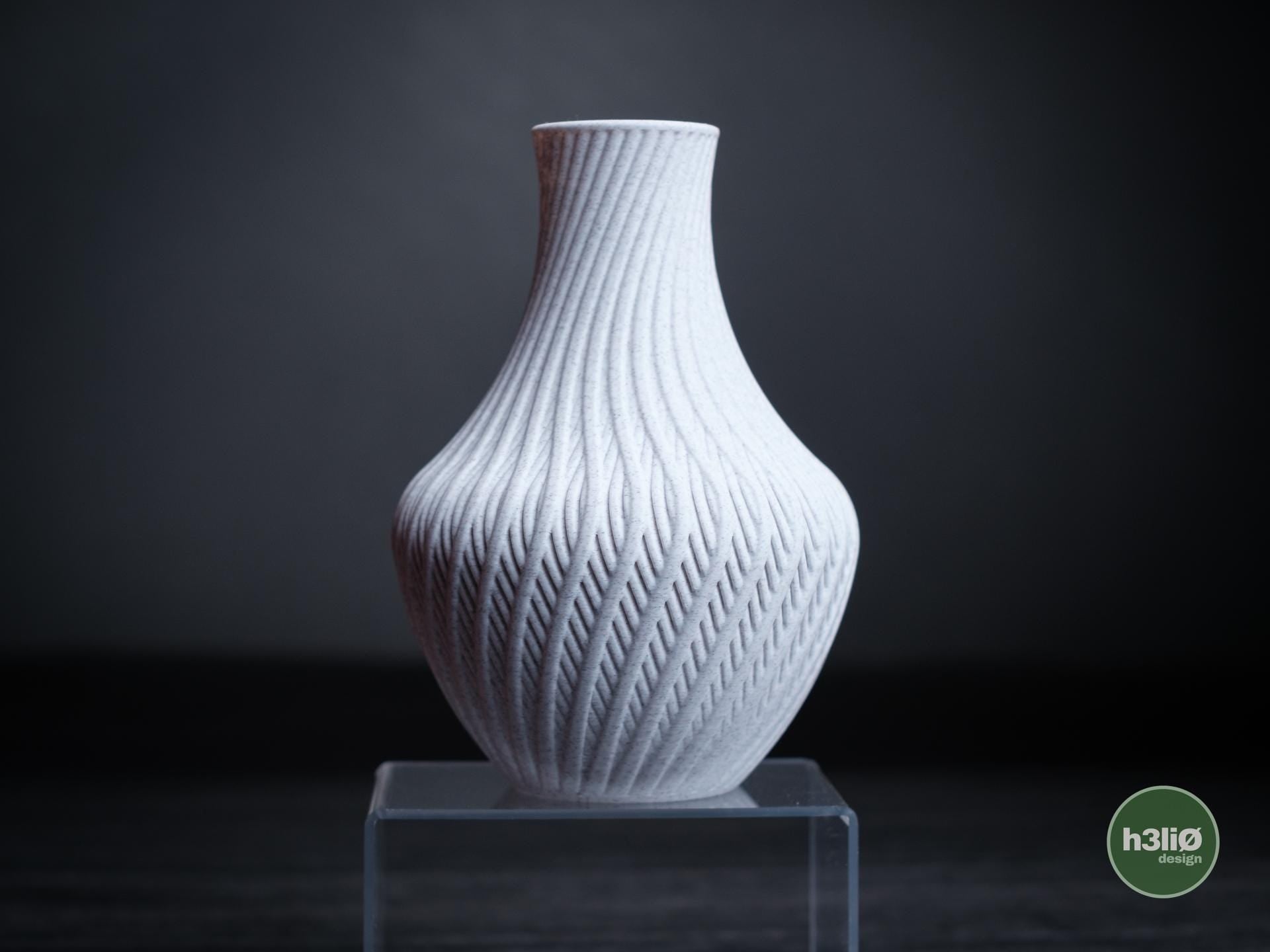 Spiral Vase, Minimalist Woven Texture Flower Vase, 3D Printed Vase