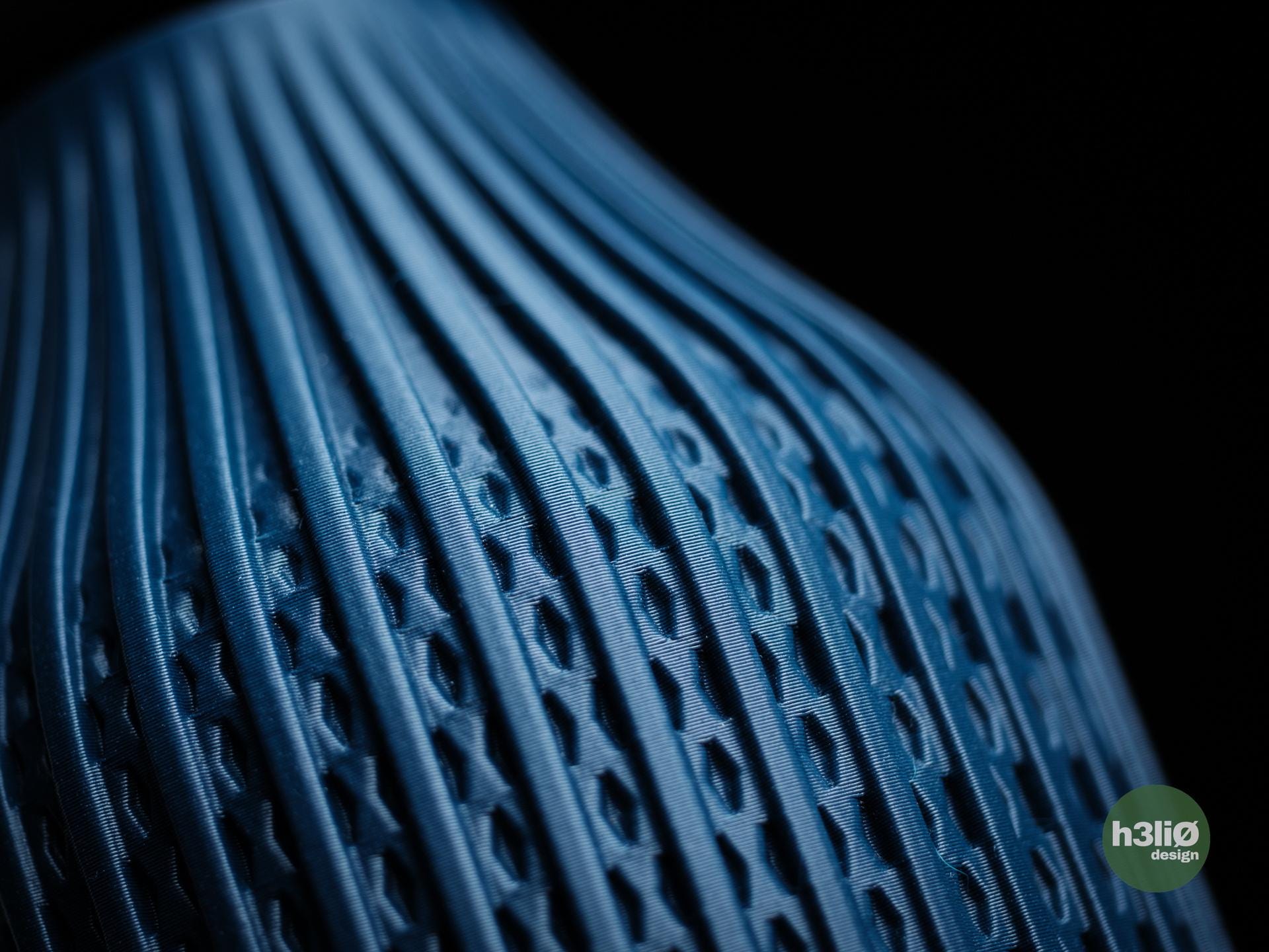 Porto Vase, Ribbed Geometric Architectural Decor, 3D Printed Matte Flower Vase