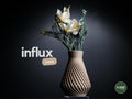 Influx Vase, 3D Printed Minimalist Vase, Sculptural Decor,  Large Neutral Home Accent