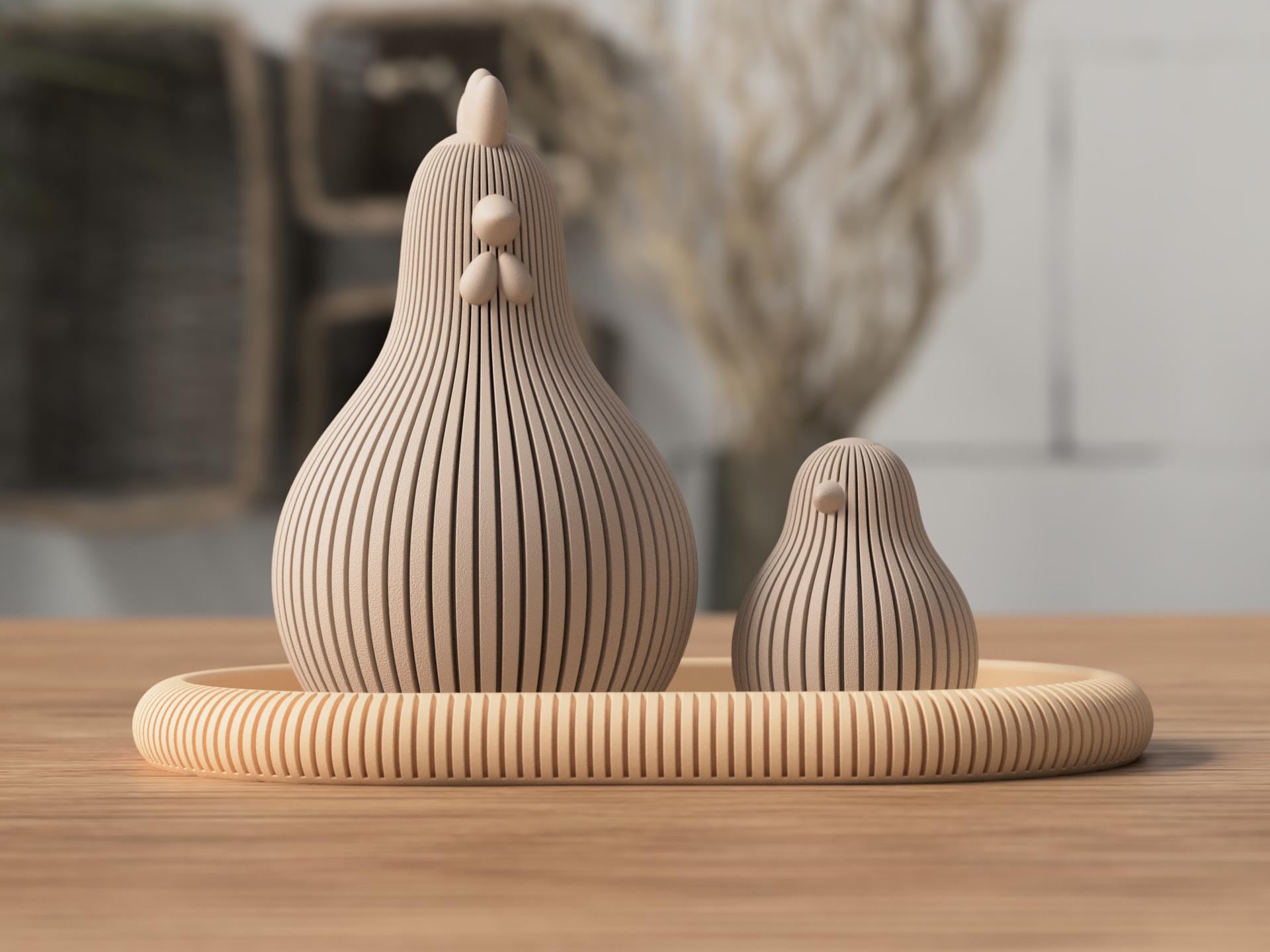 Decorative Tray - Minimalist Ribbed Oval Catchall - Scandinavian Home Decor