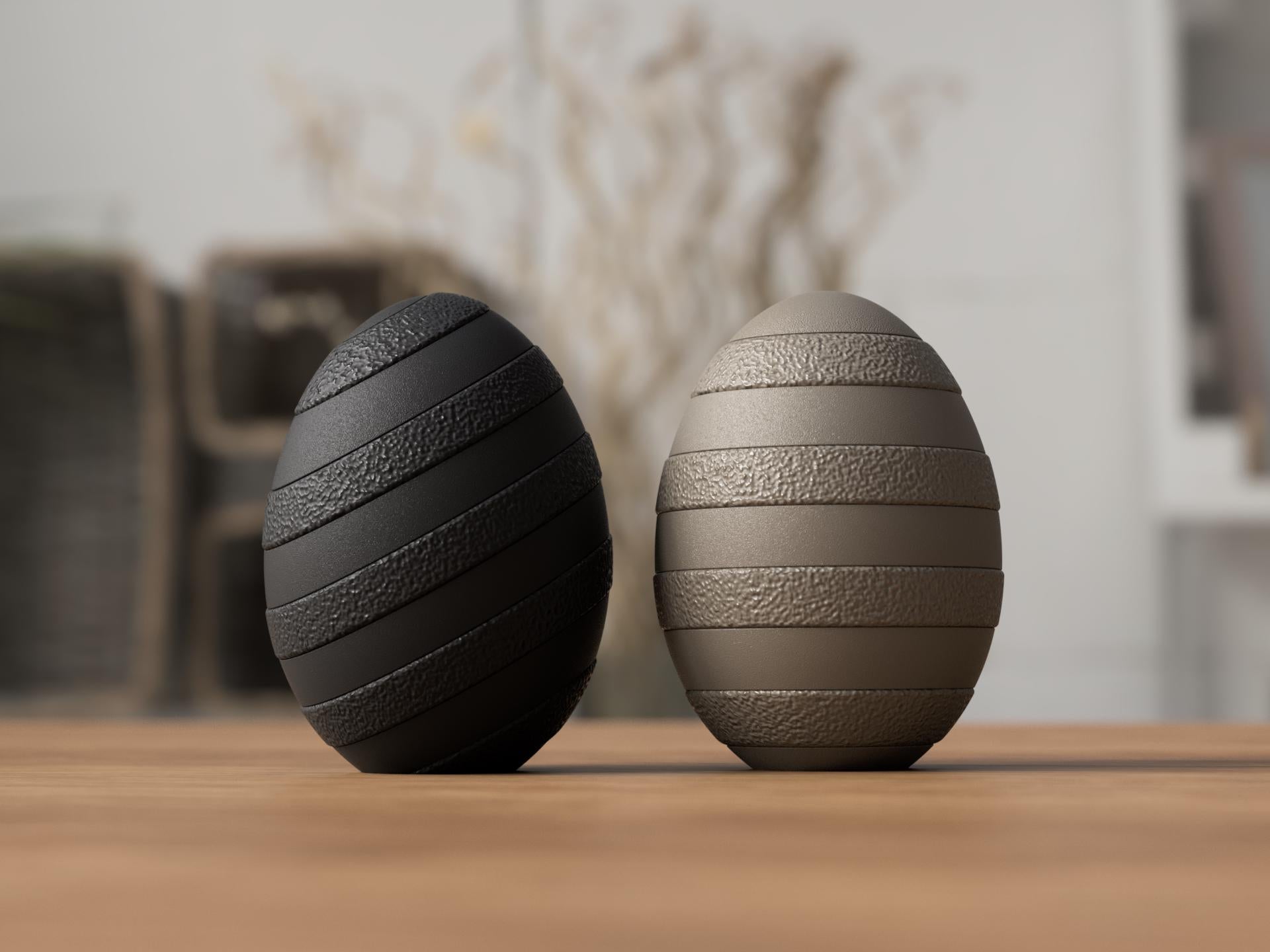 Textured Scandinavian Spring Decor | 3D Printed Easter Egg