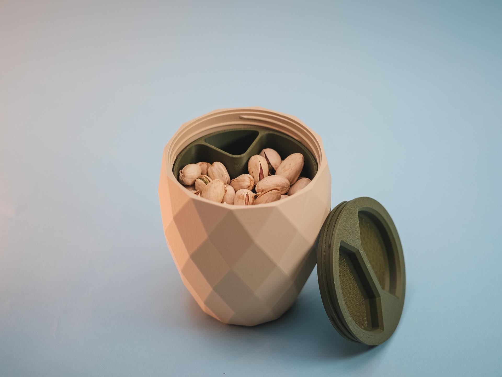 Pistachio Cup – Snack Organizer with Shell Storage | Custom Colours Available