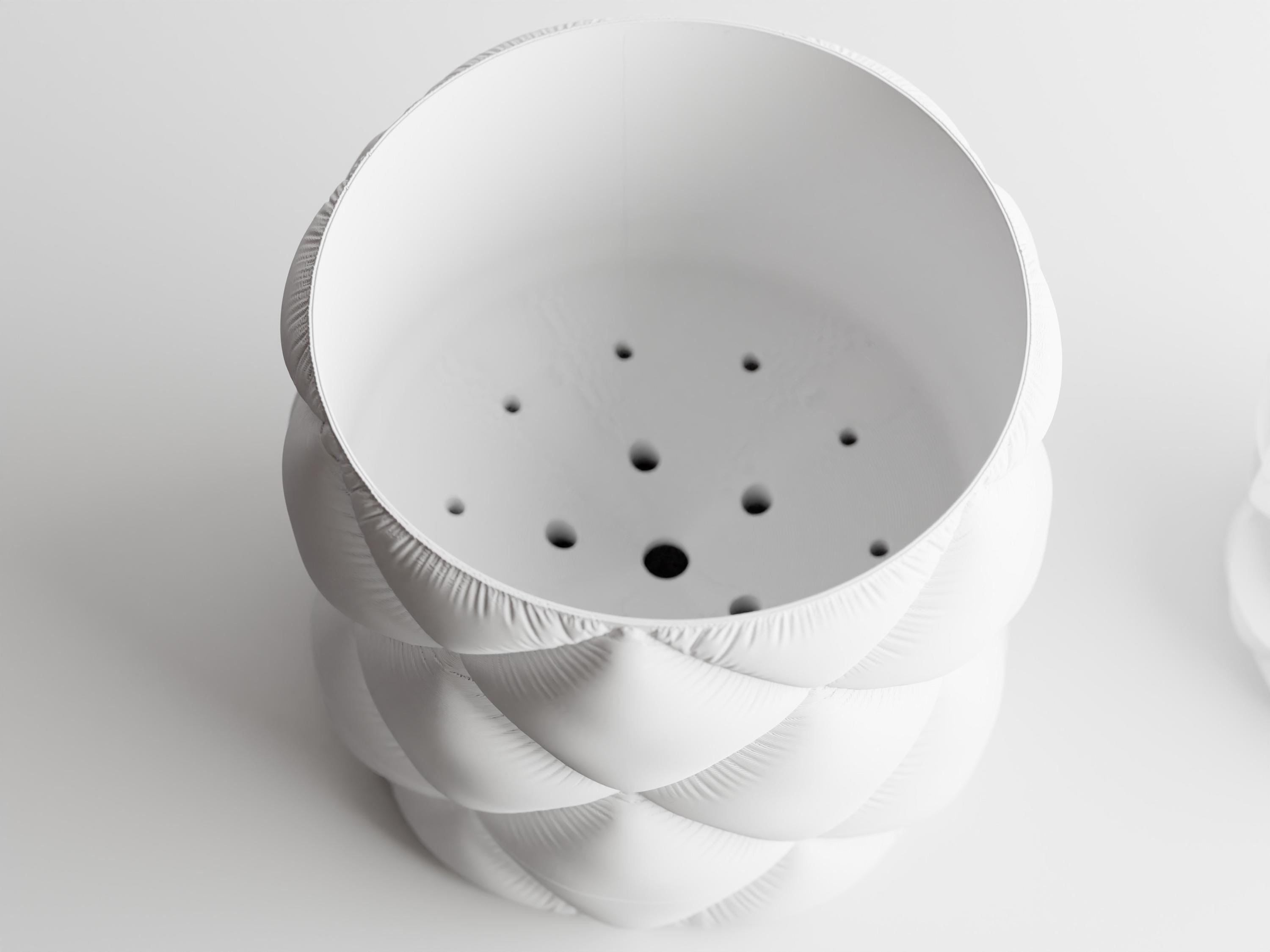 Quilted Wall Planter | Wall Mount + Drip Tray | Modern Boho Plant Decor | Inflated Fabric Pot