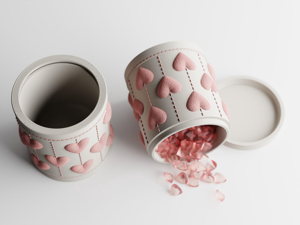 Heart Planter & Storage Box with Dual Lids | Modular Succulent Planter | Jewellery Container | Valentine Gift