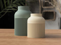 Ribbed Vase – Hiku Japandi Scandinavian Decor - 3D Printed