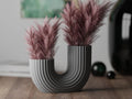 Modern U Shape Vase | Minimalist Ribbed Vase | Contemporary Home Decor