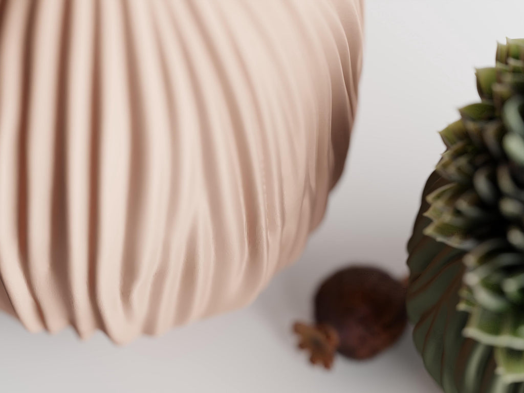 Ondula Ripple Vase | Organic Textured 3D Printed Vessel | Dried Flower Vase