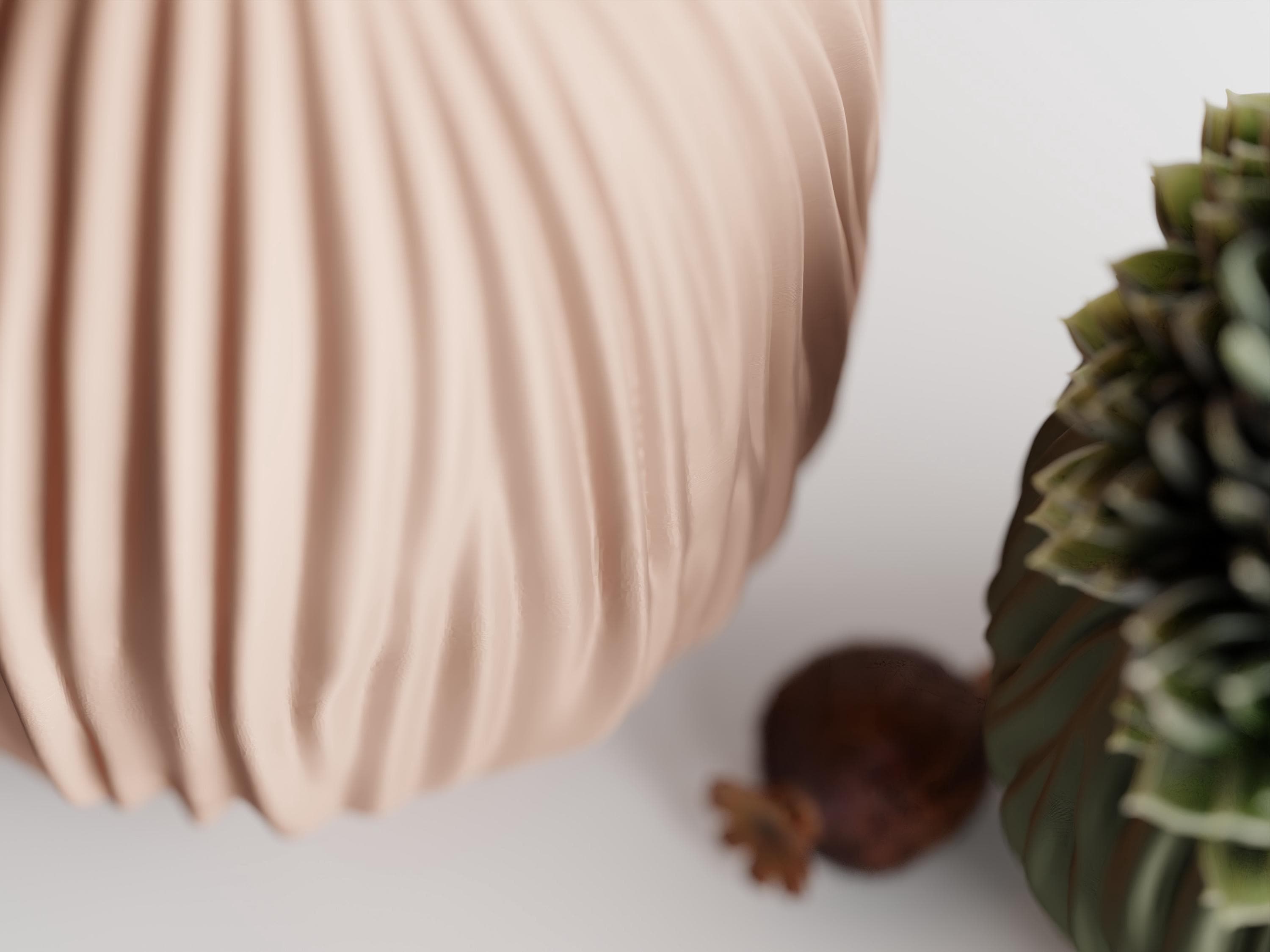 Ondula Ripple Vase | Organic Textured 3D Printed Vessel | Dried Flower Vase
