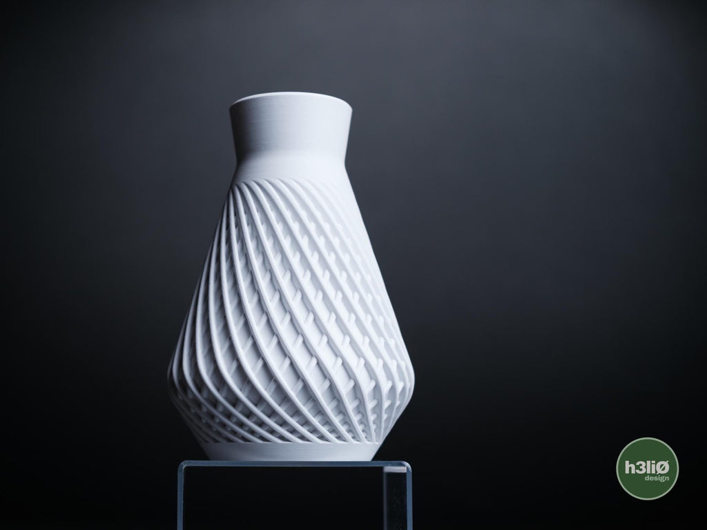 Influx Vase, 3D Printed Minimalist Vase, Sculptural Decor,  Large Neutral Home Accent