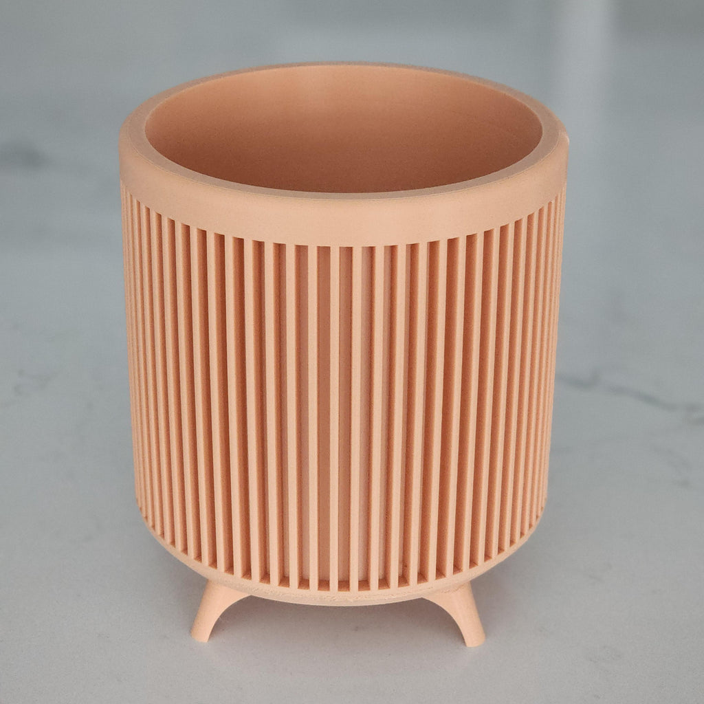 Ribbed Planter with Legs – Japandi Scandinavian Minimalist Decor