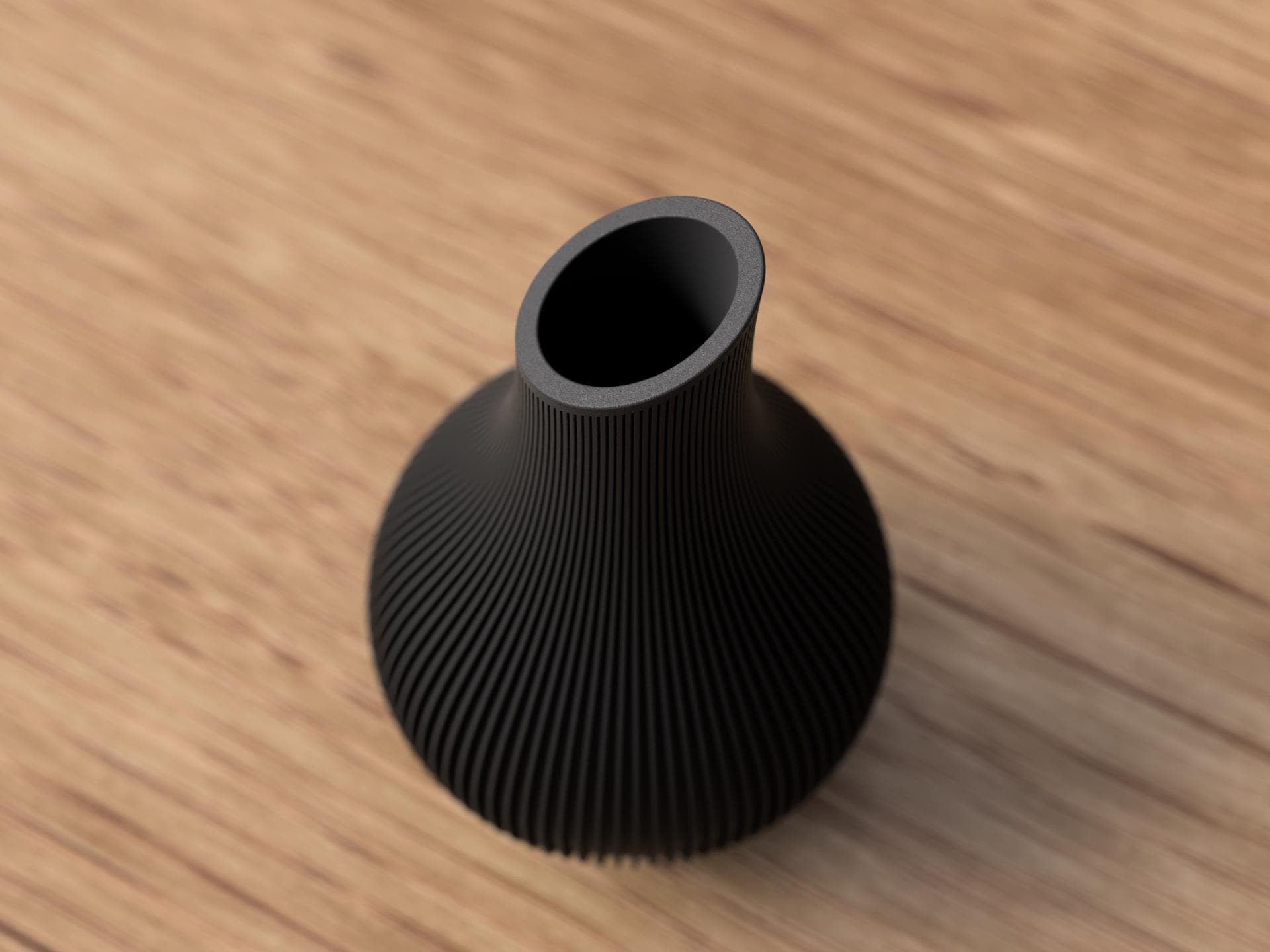 Shizu Japandi Ribbed Vase, Modern Scandinavian Minimalist Decor