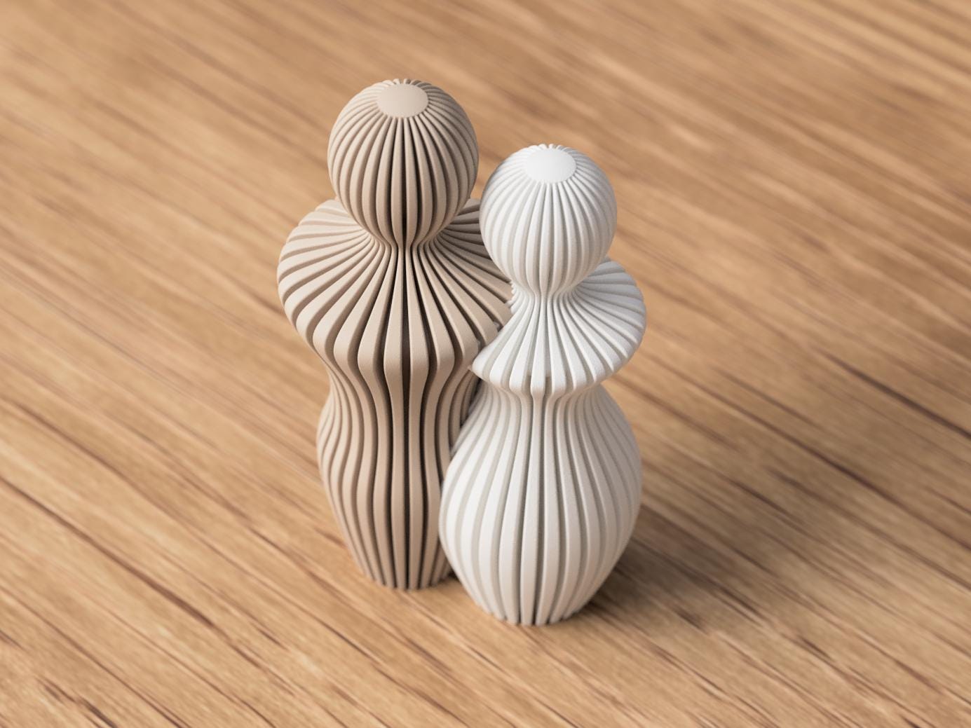 Minimalist Couple Statue – Modern Abstract Lovers Sculpture – Japandi Home Decor – Wedding / Anniversary Present