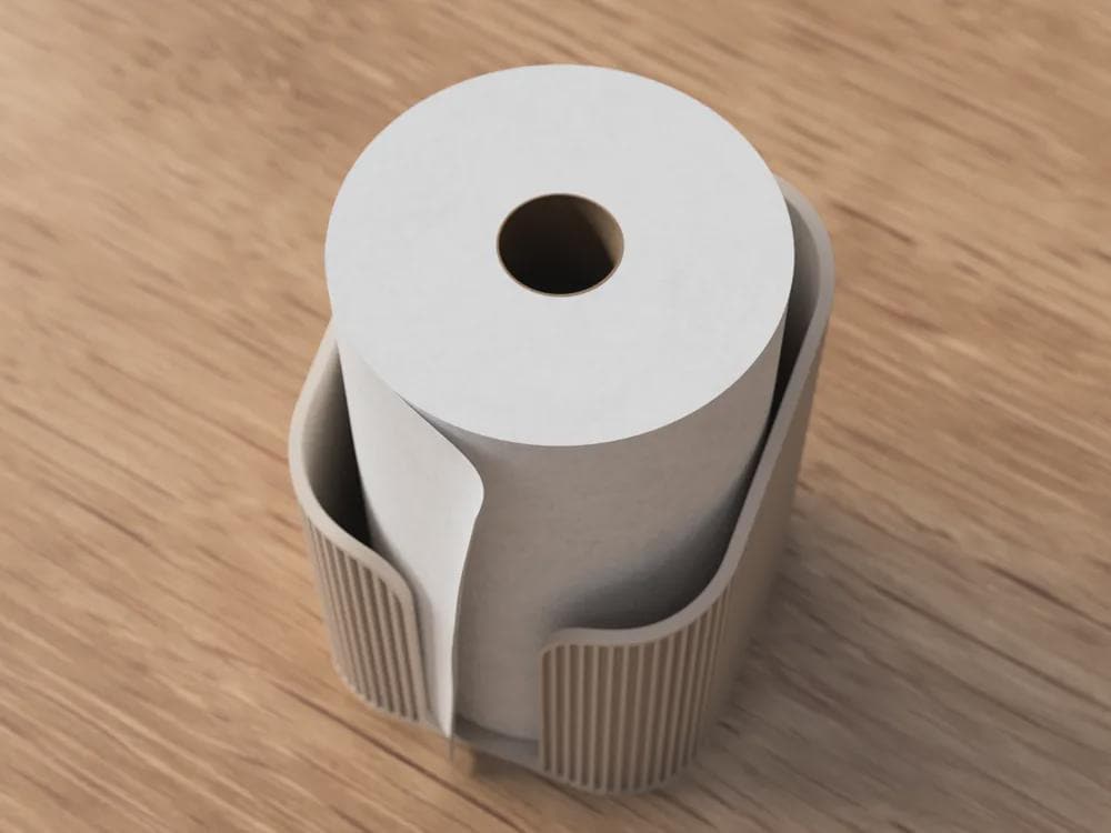 Japandi Ribbed Napkin Holder | Modern Minimalist Table Decor | 3D Printed Scandinavian Style
